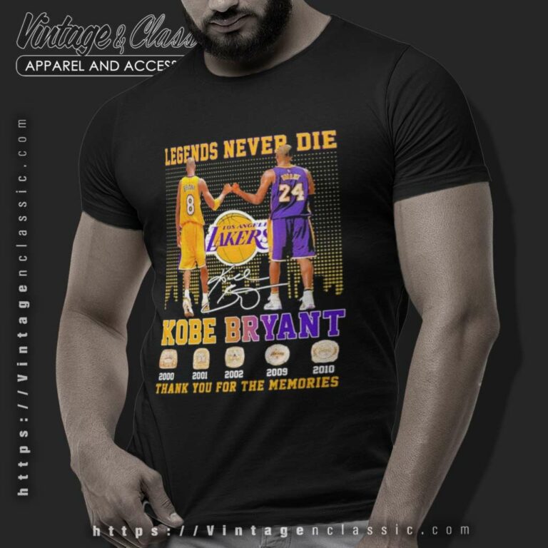 Kobe Bryant La Lakers Legends Never Die Thank You For The Memories T Shirt Kobe Bryant La Lakers Legends Never Die Thank You For The Memories T Shirt