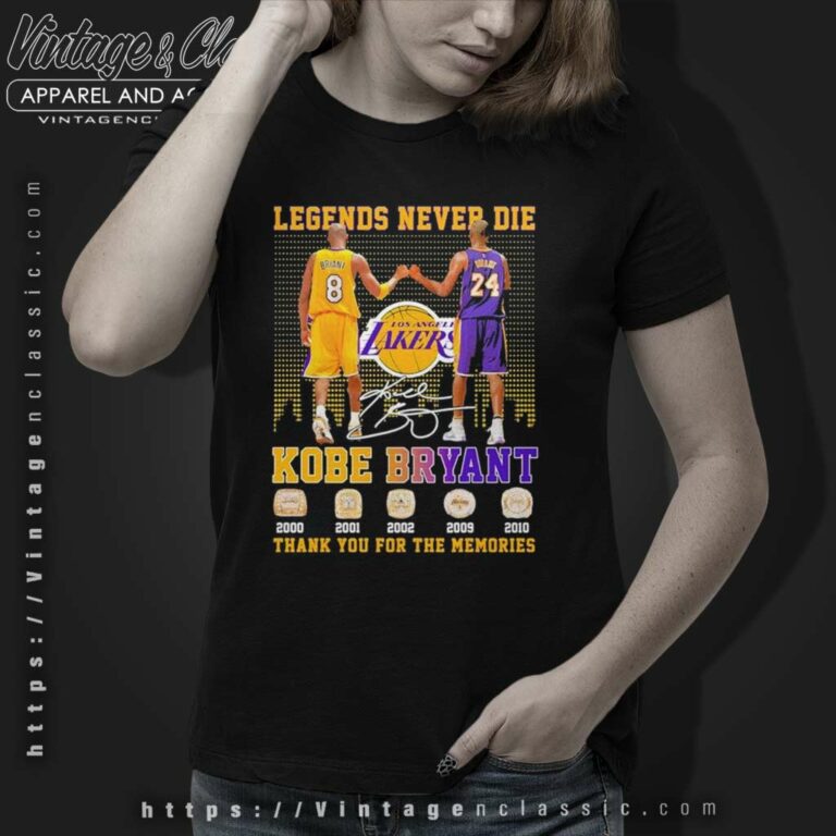 Kobe Bryant La Lakers Legends Never Die Thank You For The Memories Women TShirt Kobe Bryant La Lakers Legends Never Die Thank You For The Memories Women TShirt