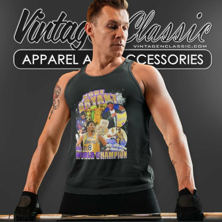 Kobe Bryant Lakers Nba 5x World Champion 2x Final Mvp Tank Top Racerback Kobe Bryant Lakers Nba 5x World Champion 2x Final Mvp Tank Top Racerback