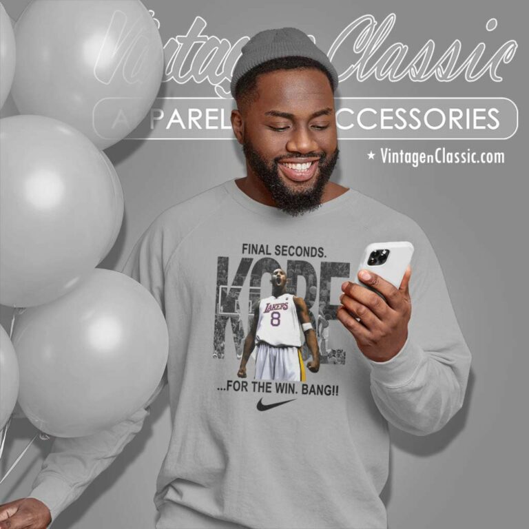 Kobe Bryant Lakers Nike Logo Final Seconds For The Win Bang Sweatshirt Kobe Bryant Lakers Nike Logo Final Seconds For The Win Bang Sweatshirt