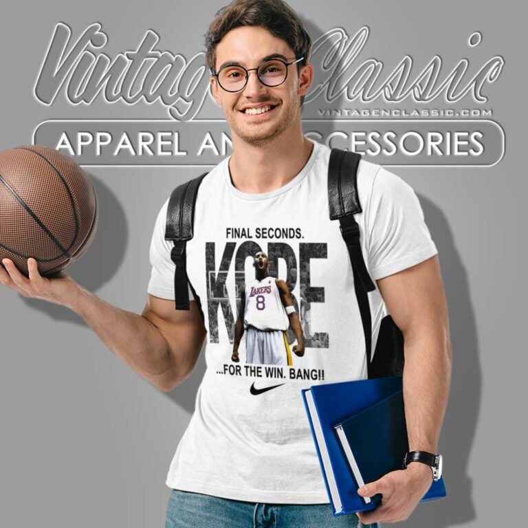 Kobe Bryant Lakers Nike Logo Final Seconds For The Win Bang T Shirt Kobe Bryant Lakers Nike Logo Final Seconds For The Win Bang T Shirt