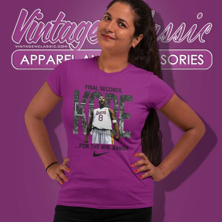 Kobe Bryant Lakers Nike Logo Final Seconds For The Win Bang Women TShirt Kobe Bryant Lakers Nike Logo Final Seconds For The Win Bang Women TShirt
