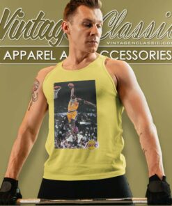 Kobe Bryant Lakers Rookie With A Monster Dunk Tank Top Racerback 1