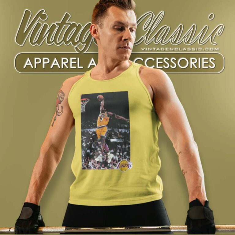 Kobe Bryant Lakers Rookie With A Monster Dunk Tank Top Racerback 1 Kobe Bryant Lakers Rookie With A Monster Dunk Tank Top Racerback 1