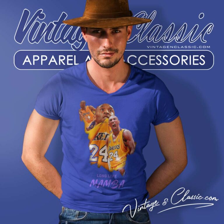 Kobe Bryant Long Live Mamba Lakers V Neck TShirt 1 Kobe Bryant Long Live Mamba Lakers V Neck TShirt 1