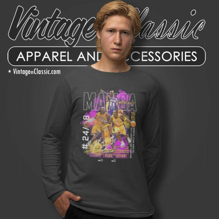 Kobe Bryant Namba Lakers 24 Mentality Long Sleeve Tee Kobe Bryant Namba Lakers 24 Mentality Long Sleeve Tee
