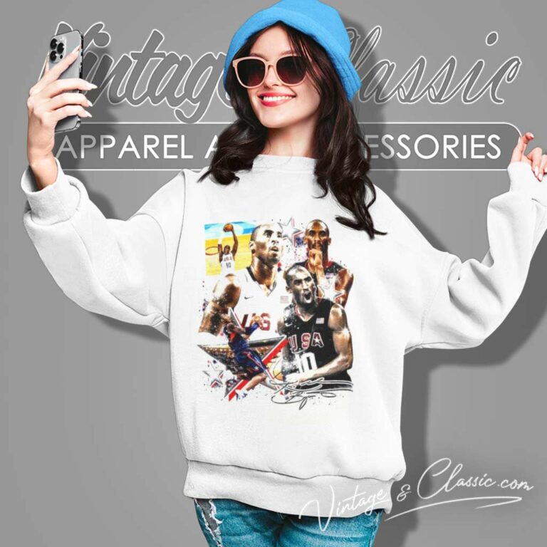 Kobe Bryant Shirt Usa Basketball Team Signature Sweatshirt Kobe Bryant Shirt Usa Basketball Team Signature Sweatshirt