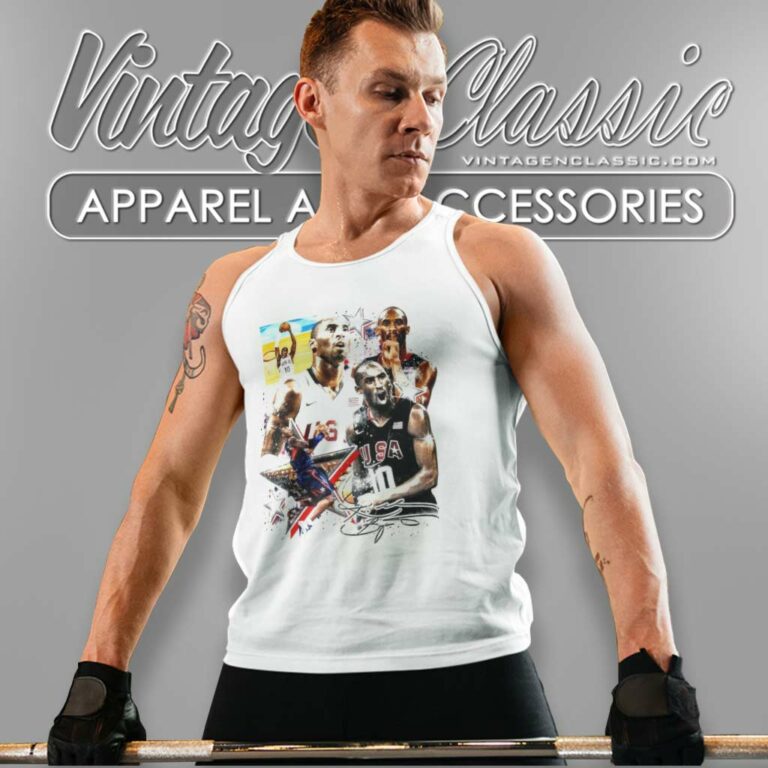 Kobe Bryant Shirt Usa Basketball Team Signature Tank Top Racerback Kobe Bryant Shirt Usa Basketball Team Signature Tank Top Racerback