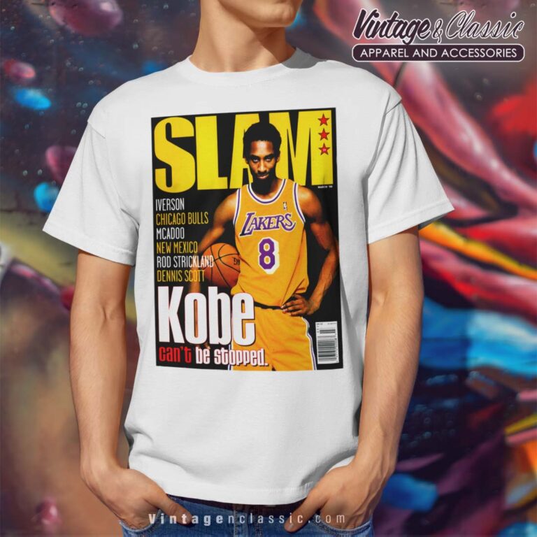 Kobe Bryant Slam Magazine 1998 Cover White T Shirt Kobe Bryant Slam Magazine 1998 Cover White T Shirt