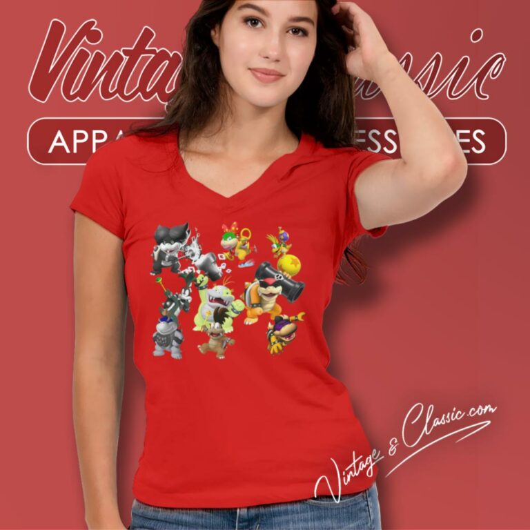 Koopaling Gang Cosplay V Neck TShirt Koopaling Gang Cosplay V Neck TShirt