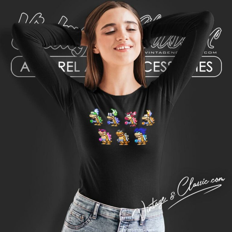 Koopalings Pixel Art Long Sleeve Tee Koopalings Pixel Art Long Sleeve Tee