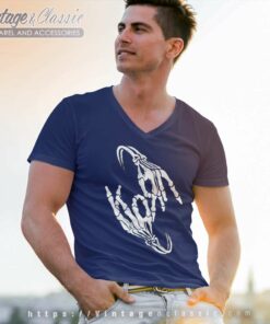 Korn Band Shirt Skeleton Sign Bone Logo Skeleton V Neck TShirt