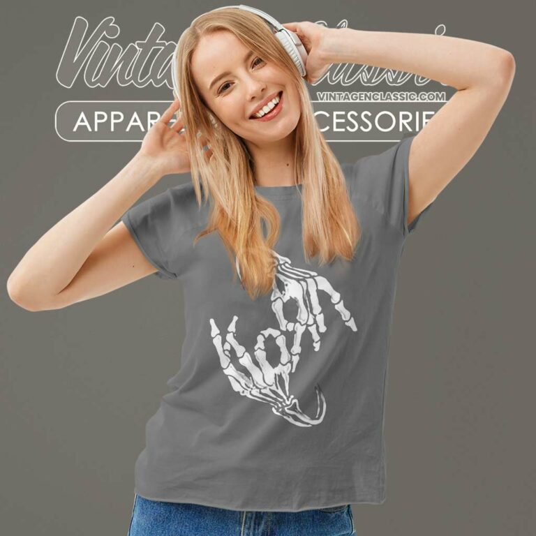 Korn Band Shirt Skeleton Sign Bone Logo Skeleton Women TShirt Korn Band Shirt Skeleton Sign Bone Logo Skeleton Women TShirt