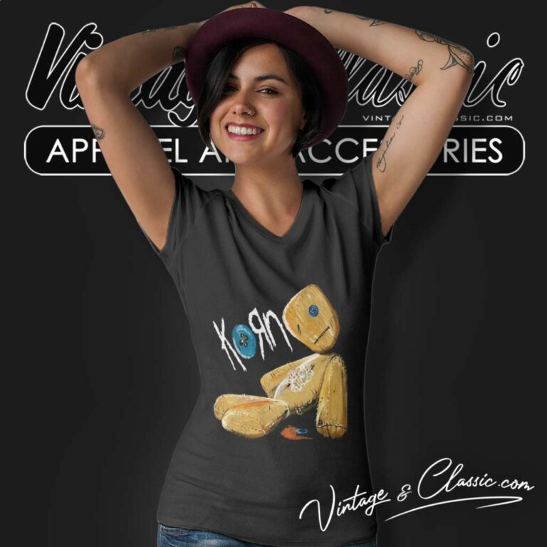 Korn Issues Album Art V Neck TShirt Korn Issues Album Art V Neck TShirt