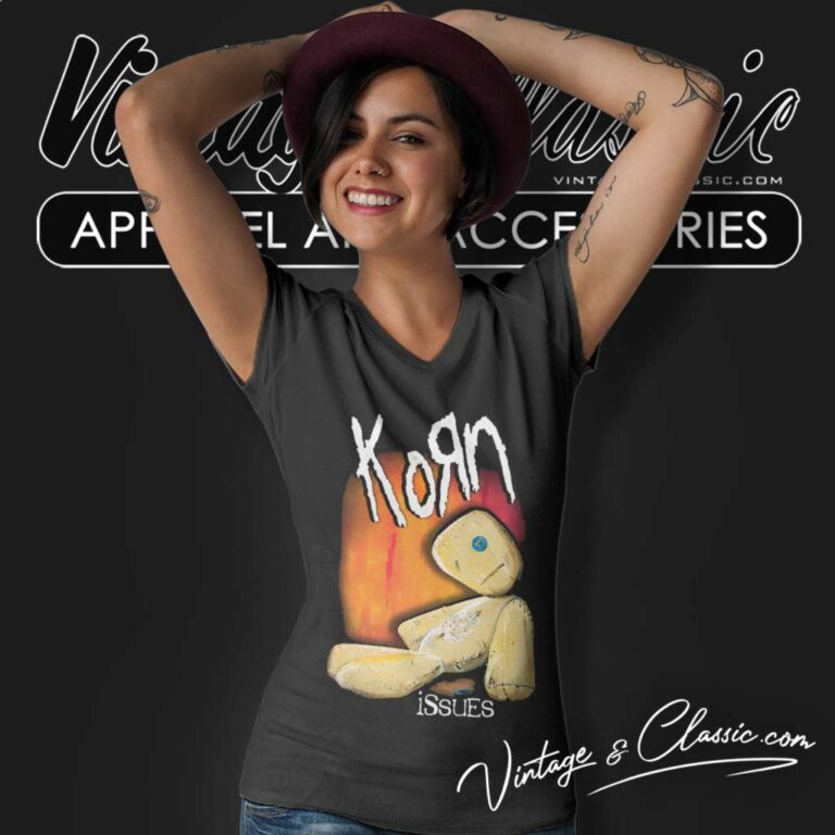 Korn Issues Album V Neck TShirt Korn Issues Album V Neck TShirt