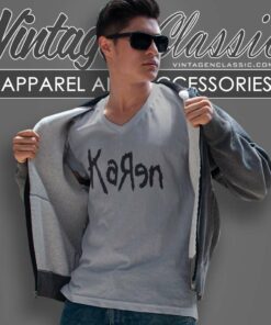 Korn Karen Logo V Neck TShirt