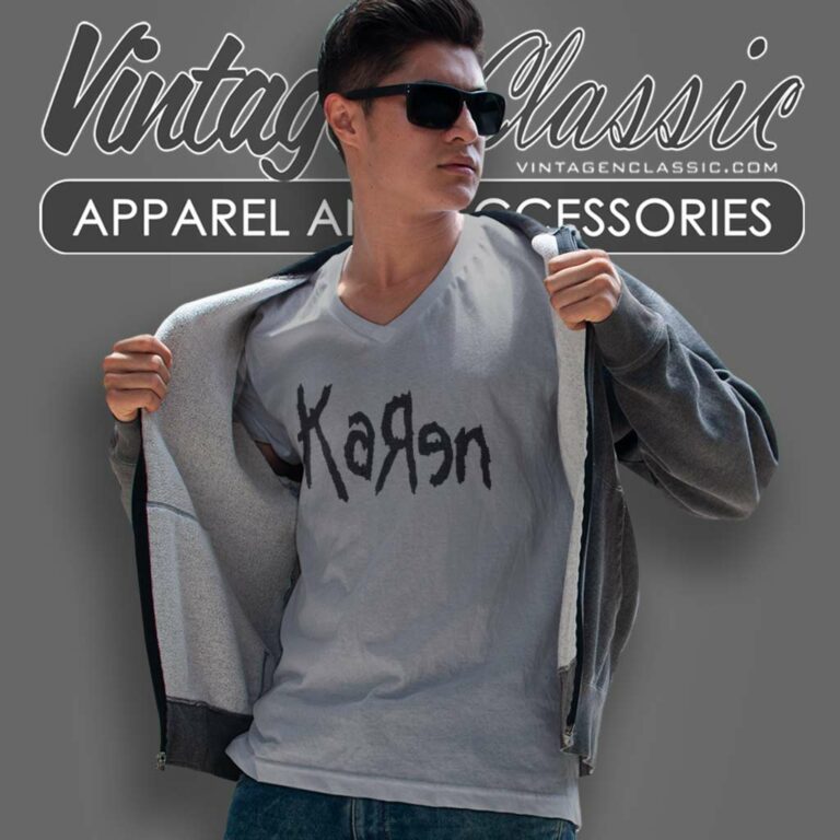 Korn Karen Logo V Neck TShirt Korn Karen Logo V Neck TShirt