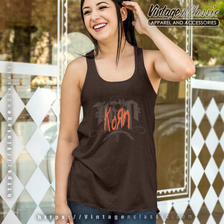 Korn Shirt Bakersfield Ca California Red Logo Tank Top Racerback Korn Shirt Bakersfield Ca California Red Logo Tank Top Racerback