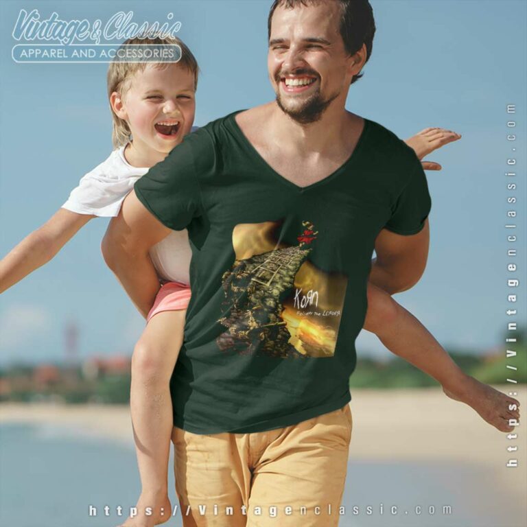 Korn Shirt Follow The Leader V Neck TShirt Korn Shirt Follow The Leader V Neck TShirt