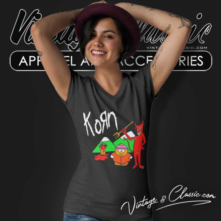 Korn South Park Custom V Neck TShirt Korn South Park Custom V Neck TShirt