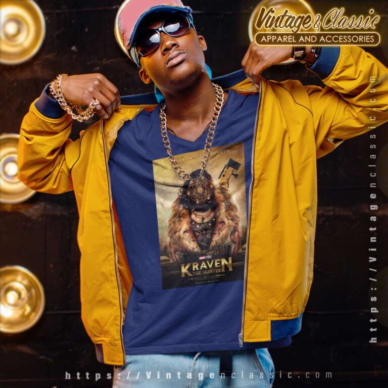 Kraven The Hunter Poster V Neck TShirt Kraven The Hunter Poster V Neck TShirt