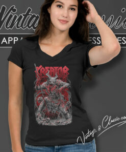 Kreator Bloody Demon V Neck TShirt