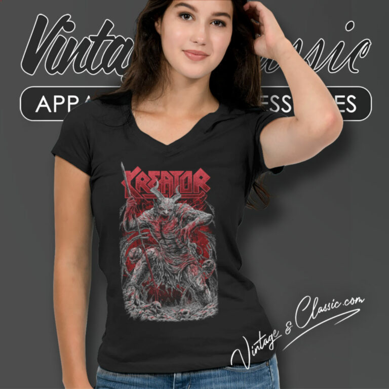 Kreator Bloody Demon V Neck TShirt Kreator Bloody Demon V Neck TShirt