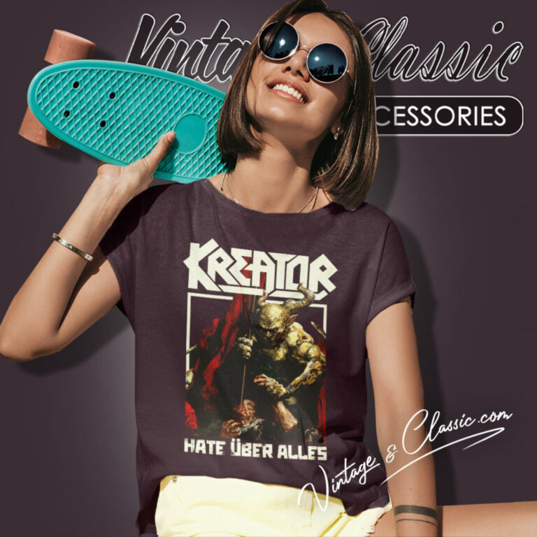 Kreator Shirt Hate Uber Alles Tracklist Women T Shirt Kreator Shirt Hate Uber Alles Tracklist Women T Shirt