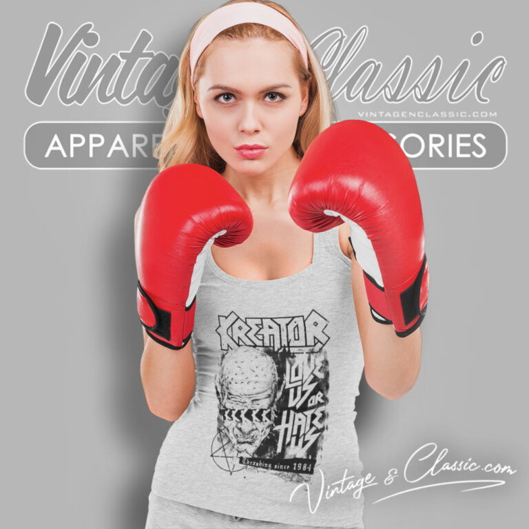 Kreator Shirt Love Us Or Hate Us Tank Top Racerback Kreator Shirt Love Us Or Hate Us Tank Top Racerback