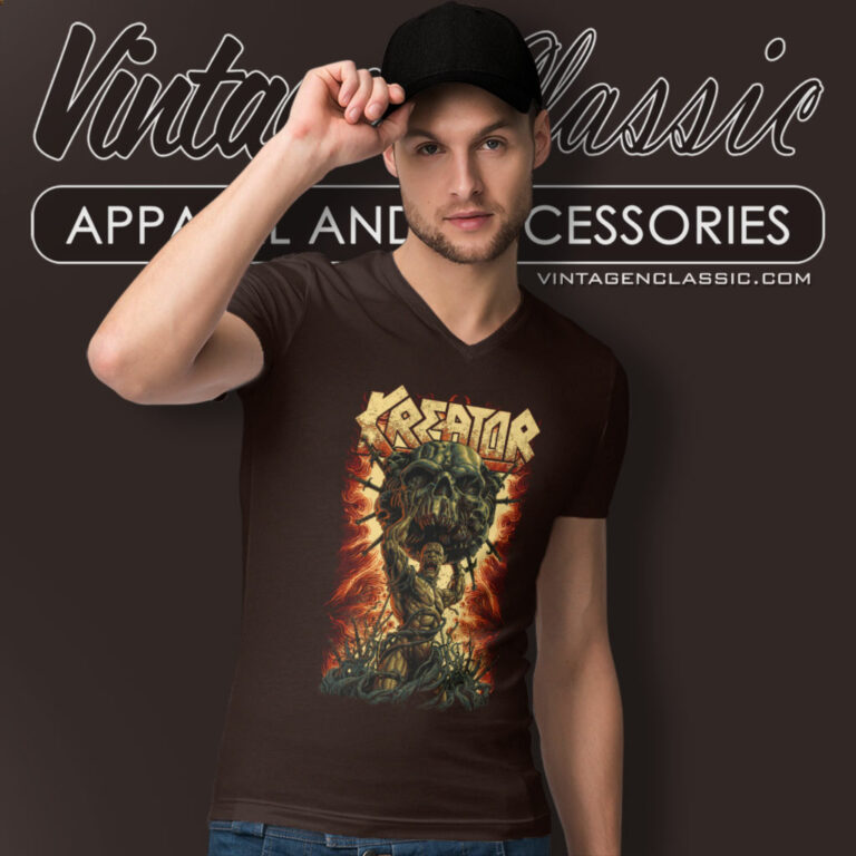 Kreator Shirt Strongest Of The Strong V Neck TShirt Kreator Shirt Strongest Of The Strong V Neck TShirt