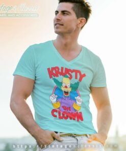 Krusty The Clown The Simpsons V Neck TShirt