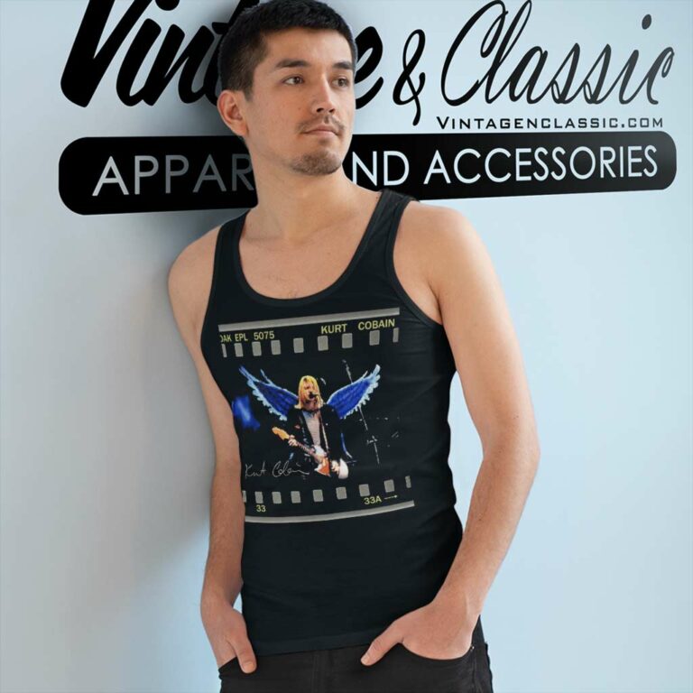 Kurt Cobain Angel Wings Rock Tank Top Racerback Kurt Cobain Angel Wings Rock Tank Top Racerback