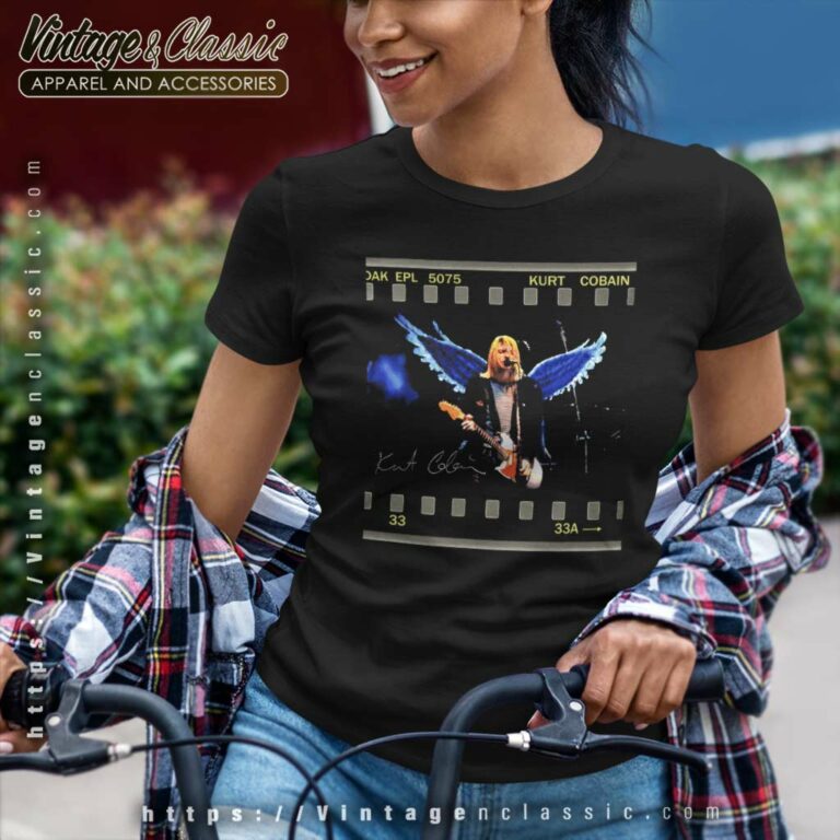 Kurt Cobain Angel Wings Rock Women TShirt Kurt Cobain Angel Wings Rock Women TShirt
