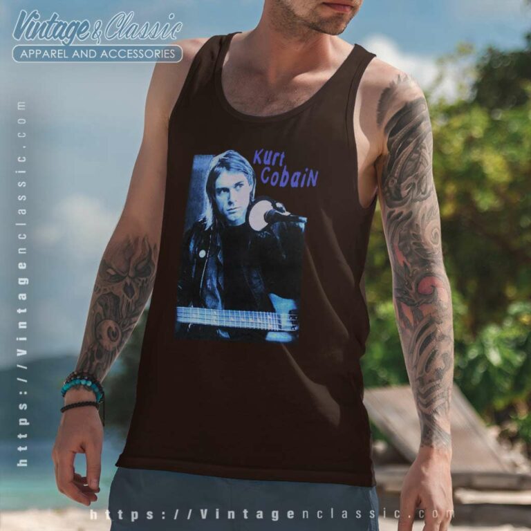 Kurt Cobain At Hilversum Studios Tank Top Racerback Kurt Cobain At Hilversum Studios Tank Top Racerback