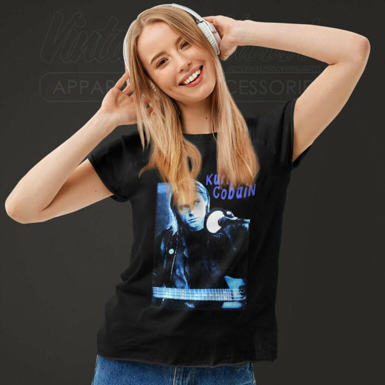 Kurt Cobain At Hilversum Studios Women TShirt Kurt Cobain At Hilversum Studios Women TShirt