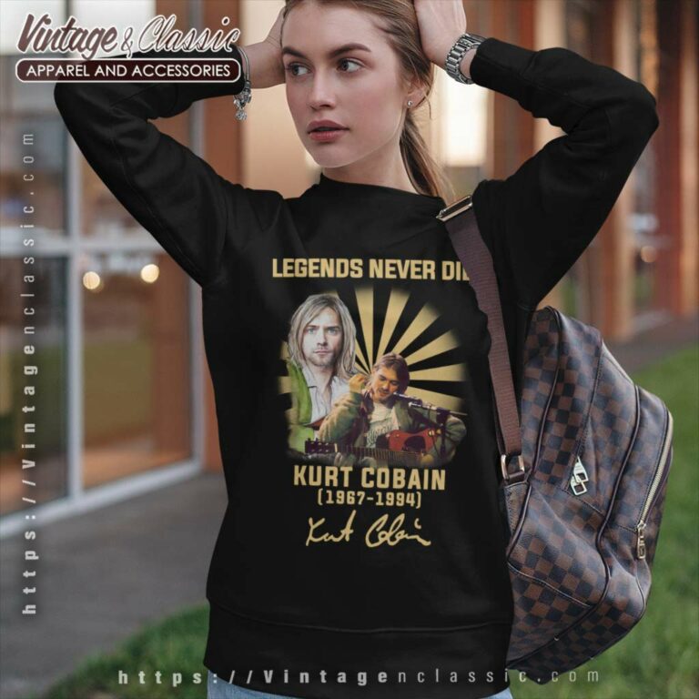 Kurt Cobain Legends Never Die Sweatshirt Kurt Cobain Legends Never Die Sweatshirt