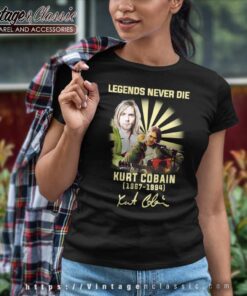 Kurt Cobain Legends Never Die Women TShirt