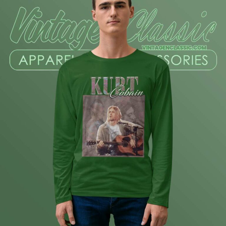 Kurt Cobain Live In Concert Long Sleeve Tee Kurt Cobain Live In Concert Long Sleeve Tee