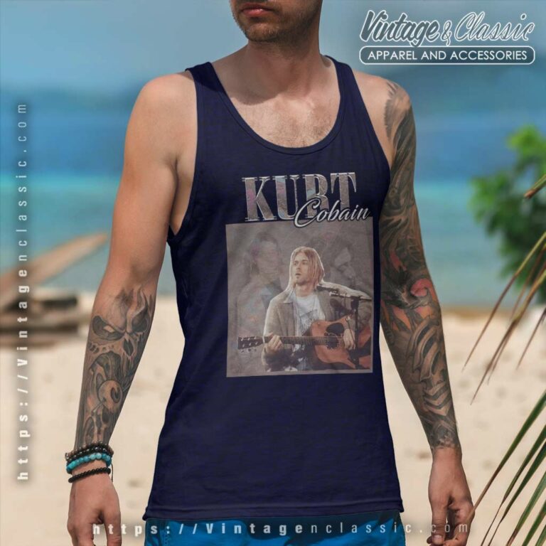 Kurt Cobain Live In Concert Tank Top Racerback Kurt Cobain Live In Concert Tank Top Racerback