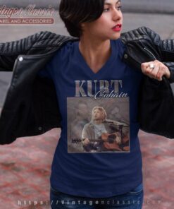 Kurt Cobain Live In Concert V Neck TShirt