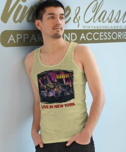 Kurt Cobain Live In New York Tank Top Racerback