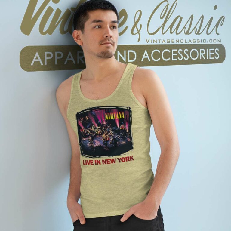 Kurt Cobain Live In New York Tank Top Racerback Kurt Cobain Live In New York Tank Top Racerback