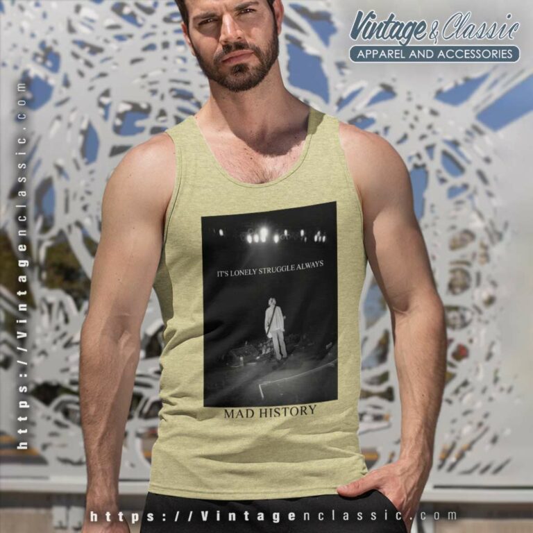 Kurt Cobain Mad History Tank Top Racerback Kurt Cobain Mad History Tank Top Racerback
