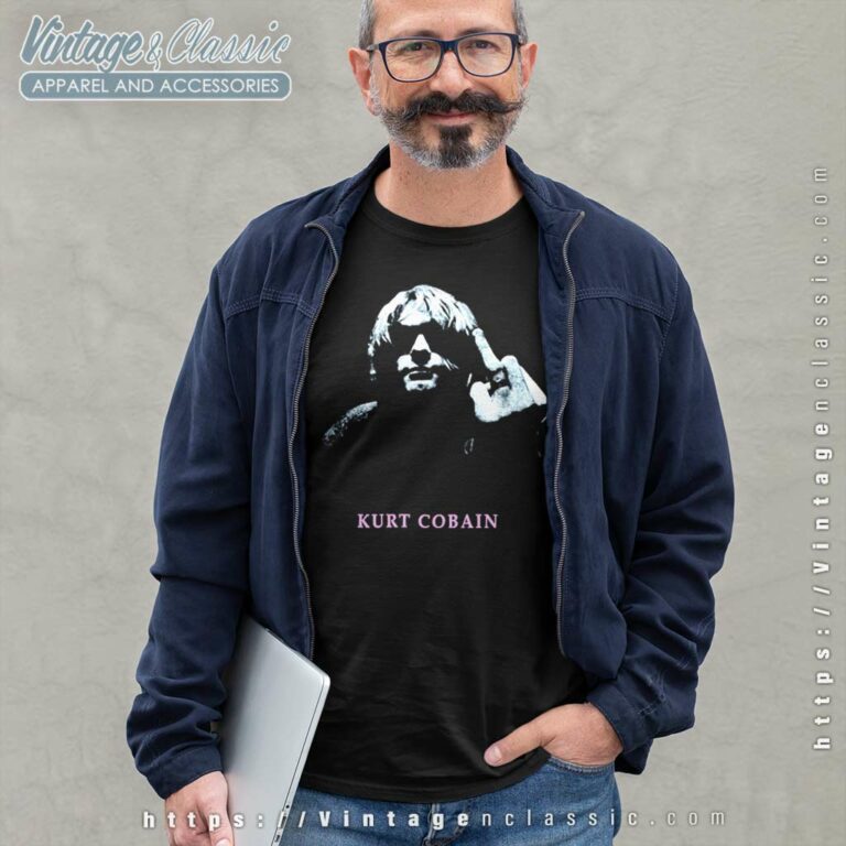 Kurt Cobain Middle Finger Long Sleeve Tee Kurt Cobain Middle Finger Long Sleeve Tee