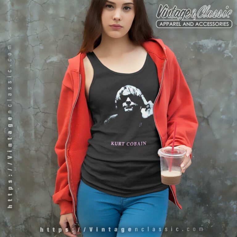 Kurt Cobain Middle Finger Tank Top Racerback Kurt Cobain Middle Finger Tank Top Racerback