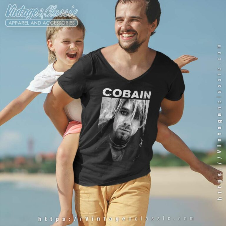 Kurt Cobain Nirvana V Neck TShirt Kurt Cobain Nirvana V Neck TShirt