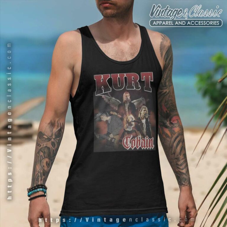 Kurt Cobain Playing Live Guitar Tank Top Racerback Kurt Cobain Playing Live Guitar Tank Top Racerback