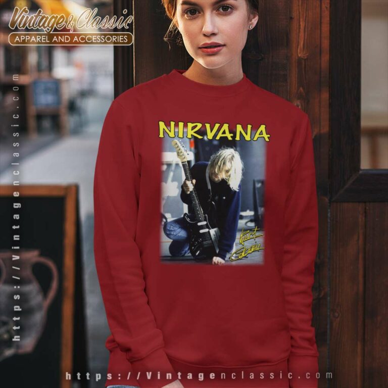 Kurt Cobain Shirt Playing Live Guitar Sweatshirt Kurt Cobain Shirt Playing Live Guitar Sweatshirt