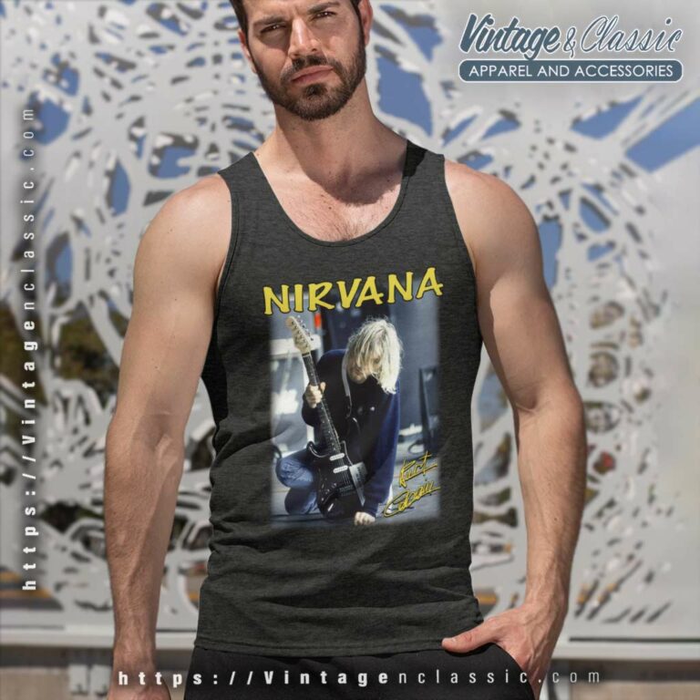 Kurt Cobain Shirt Playing Live Guitar Tank Top Racerback Kurt Cobain Shirt Playing Live Guitar Tank Top Racerback