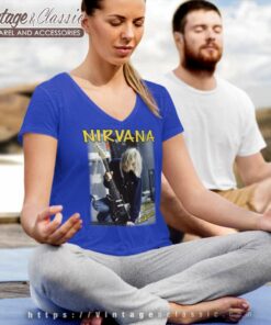 Kurt Cobain Shirt Playing Live Guitar V Neck TShirt